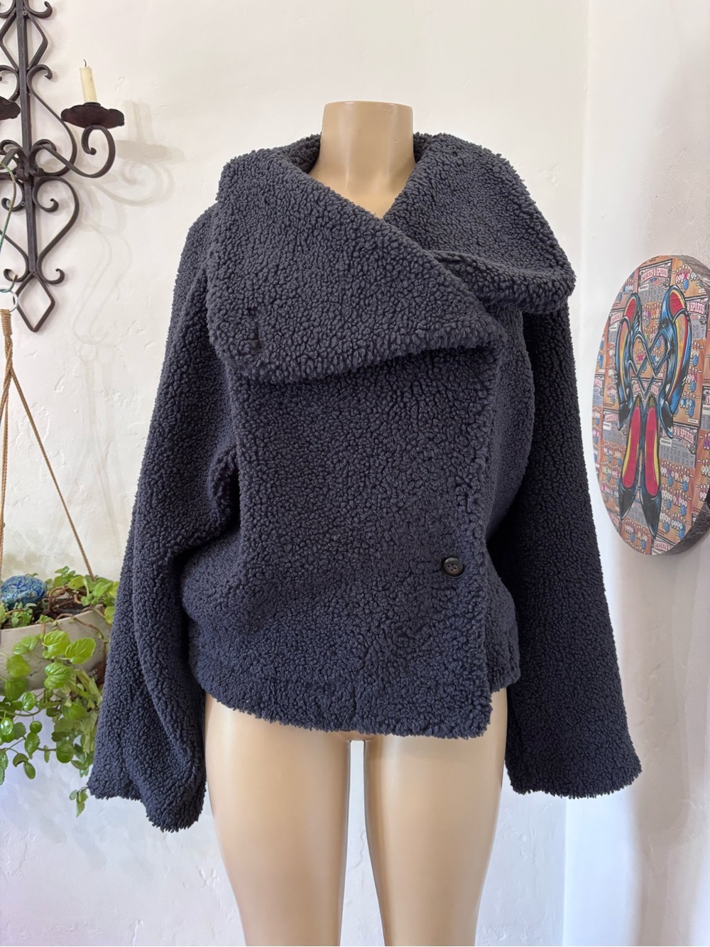 ✨Free People✨ Izzy Wrap Teddy Jacket - Sz Sm